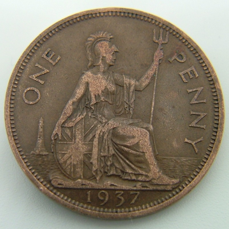 Additional view 2 of Great Britain 1 Penny 1937 coin