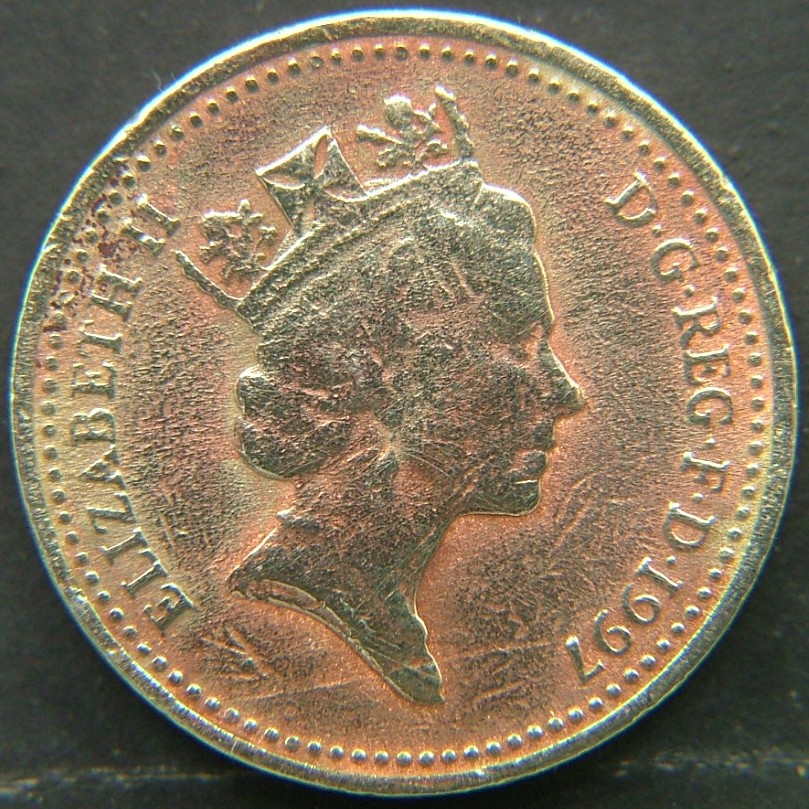 Back side of 🇬🇧 United Kingdom – Monarchs and Milestones 1 Pound 1997 coin