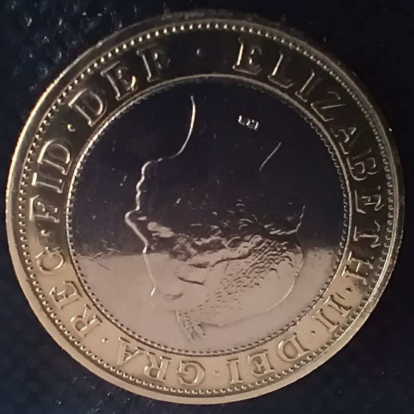 Back side of Great Britain 2 Pounds 2005 coin