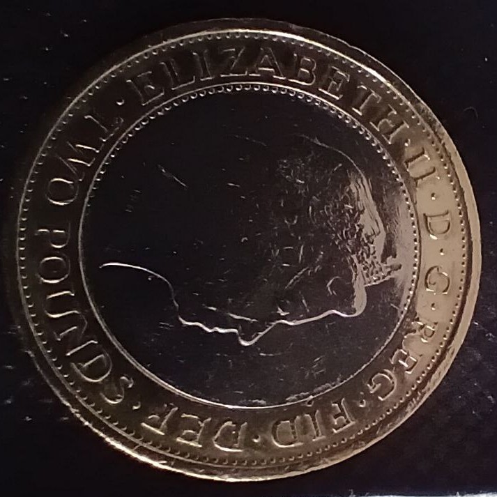 Back side of Great Britain 2 Pounds 2007 coin
