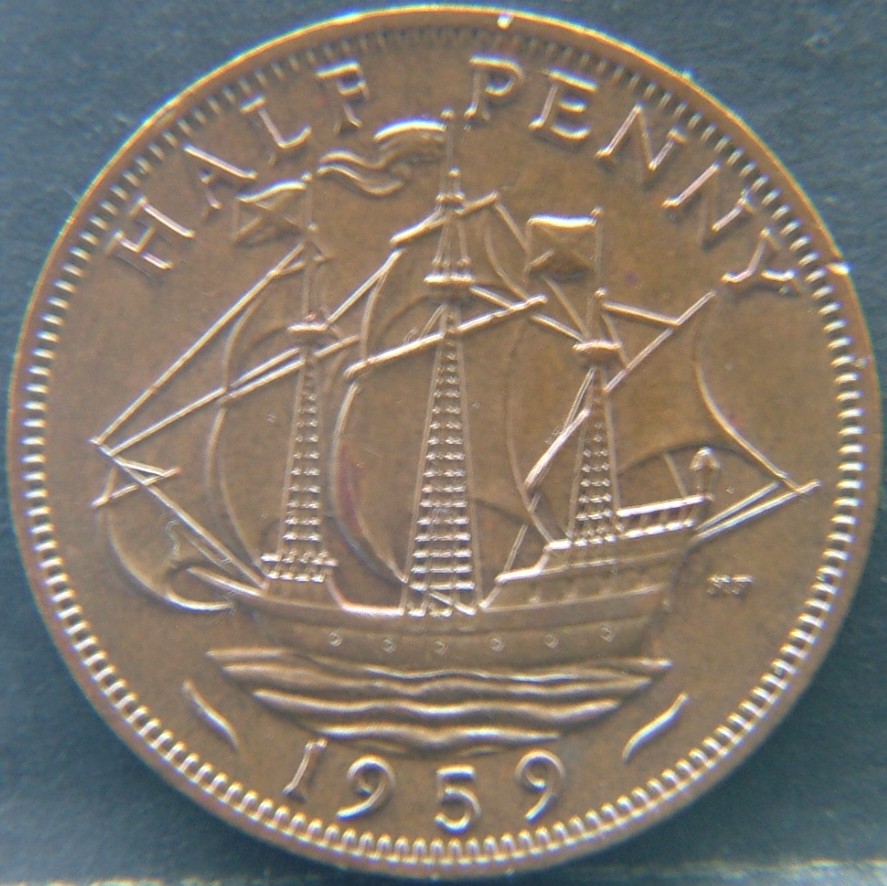 Additional view 1 of 🇬🇧 United Kingdom – Monarchs and Milestones Half Penny  1959 object