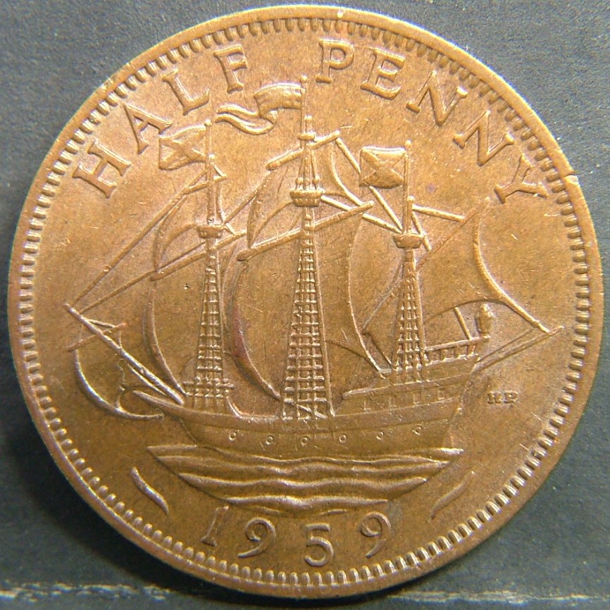 Additional view 2 of 🇬🇧 United Kingdom – Monarchs and Milestones Half Penny  1959 object