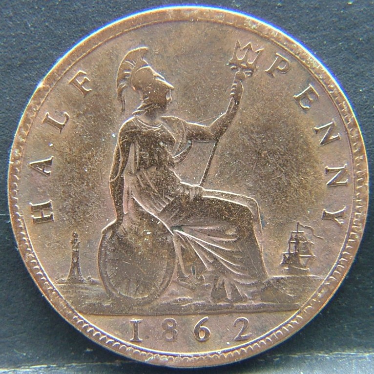 Additional view 1 of 🇬🇧 United Kingdom – Monarchs and Milestones Half Penny  1862 object