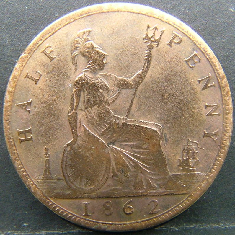 Additional view 2 of 🇬🇧 United Kingdom – Monarchs and Milestones Half Penny  1862 object