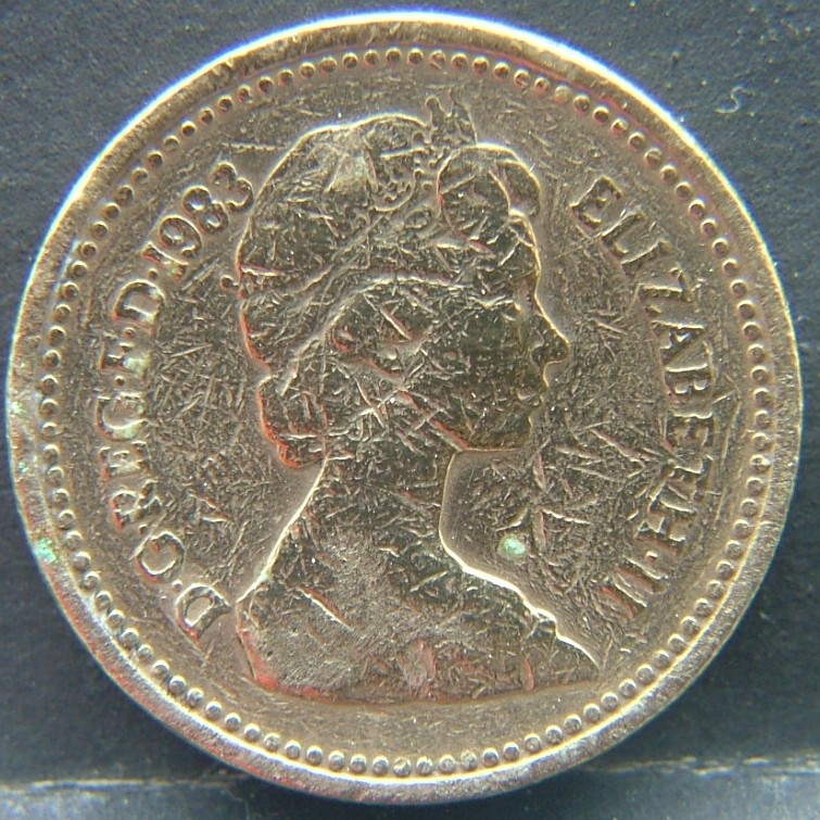Front side of 🇬🇧 United Kingdom – Monarchs and Milestones 1 Pound 1983 coin