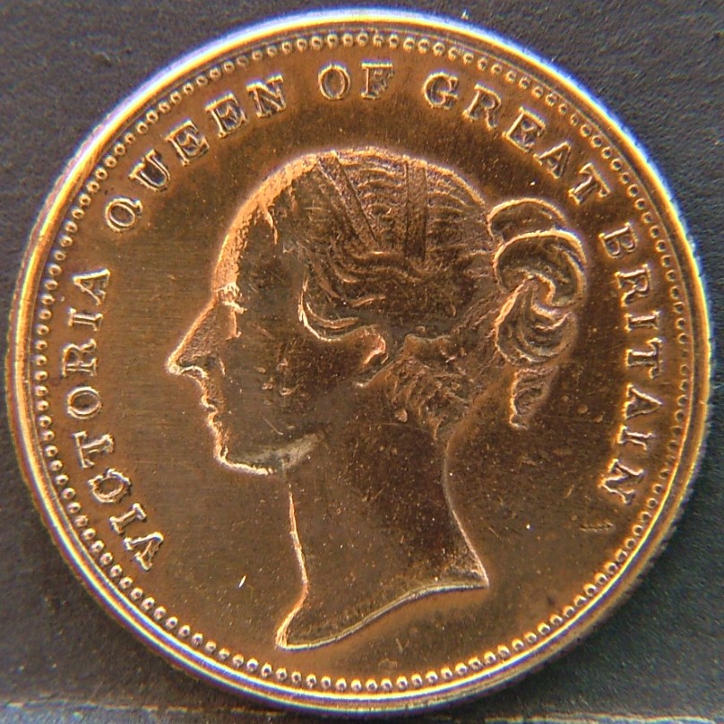 Front side of 🇬🇧 United Kingdom – Monarchs and Milestones Half Sovrn 1849 coin