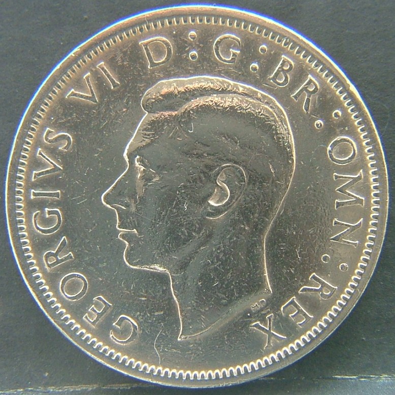 Front side of 🇬🇧 United Kingdom – Monarchs and Milestones Half Crown 1948 coin
