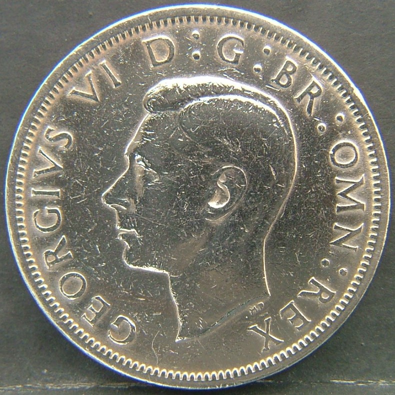 Back side of 🇬🇧 United Kingdom – Monarchs and Milestones Half Crown 1948 coin