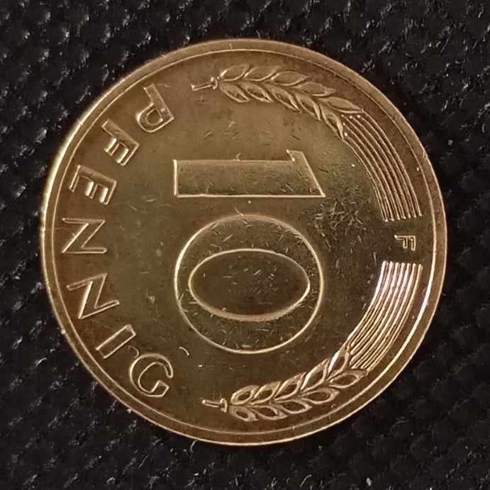 Additional view 1 of Germany, Federal Republic 10 Pfenning "F" 1950 coin