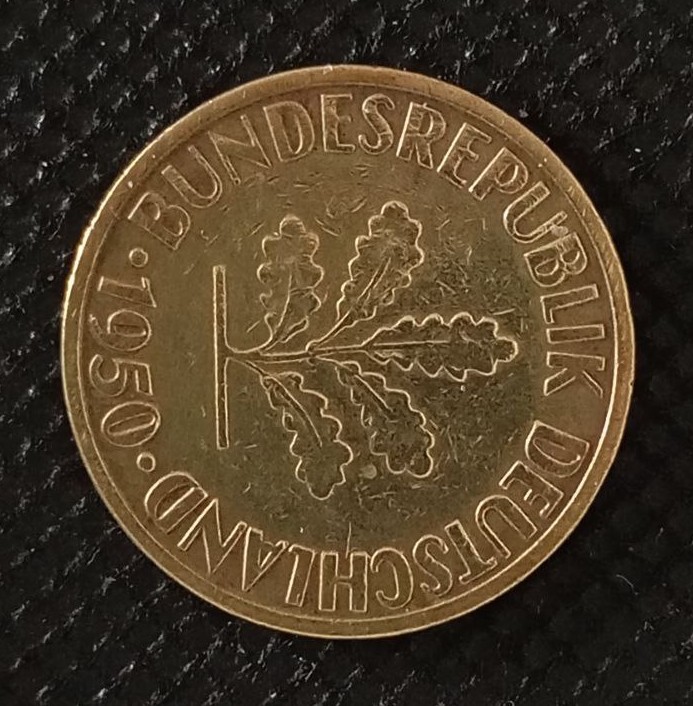 Front side of Germany, Federal Republic 10 Pfenning "G" 1950 coin