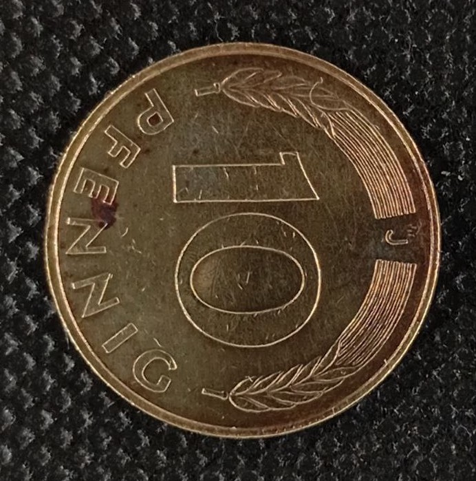 Additional view 2 of Germany, Federal Republic 10 Pfenning "J" 1976 coin