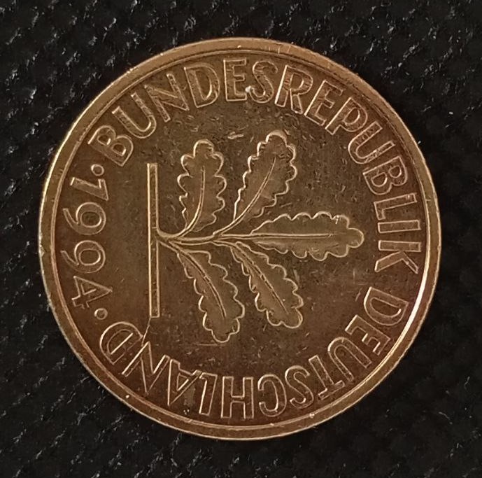 Front side of Germany, Federal Republic 10 Pfenning "J" 1994 coin