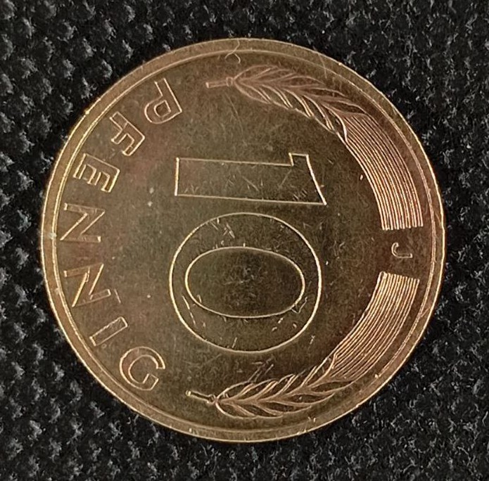 Additional view 2 of Germany, Federal Republic 10 Pfenning "J" 1994 coin