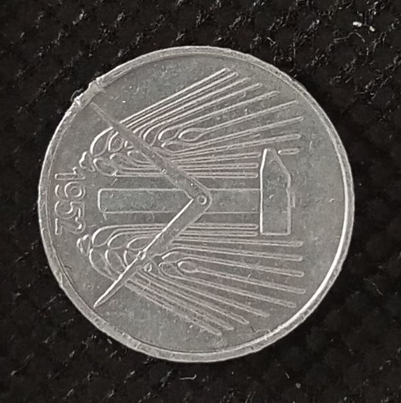 Front side of Germany, Democratic Republic 1 Pfenning "A" 1952 coin