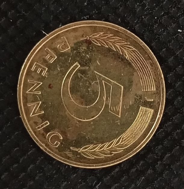 Additional view 1 of Germany, Federal Republic 5 Pfenning "J" 1991 coin