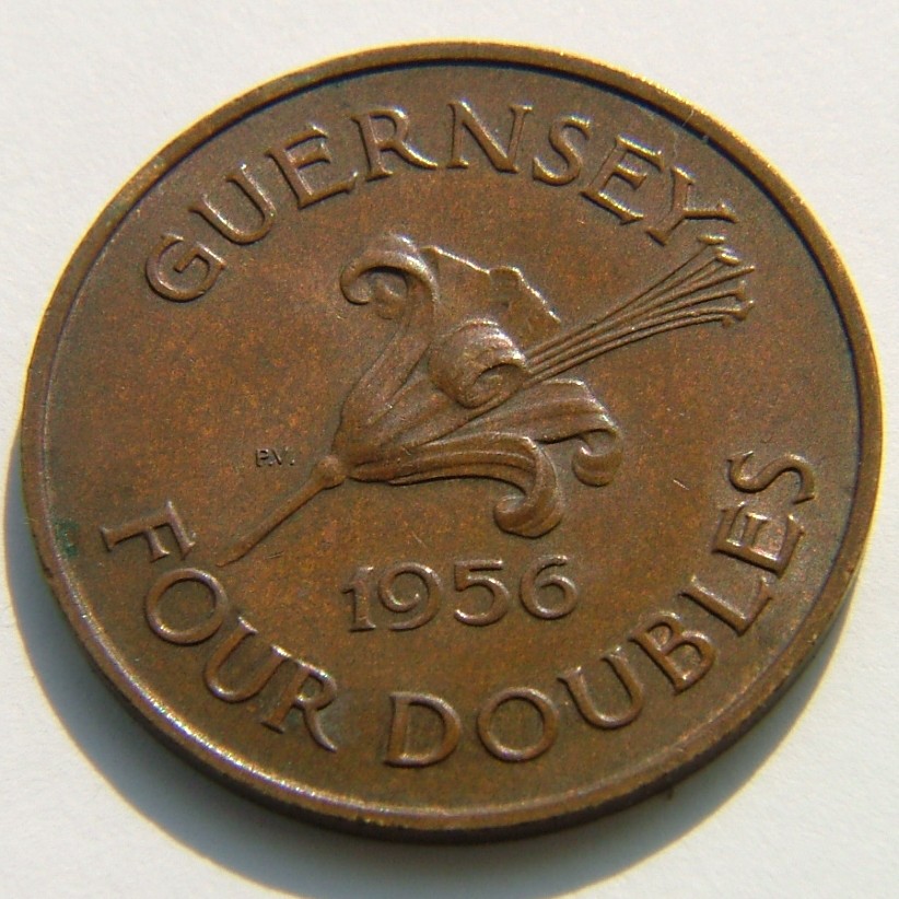 Additional view 1 of Guernsey 4 Dubles 1956 coin