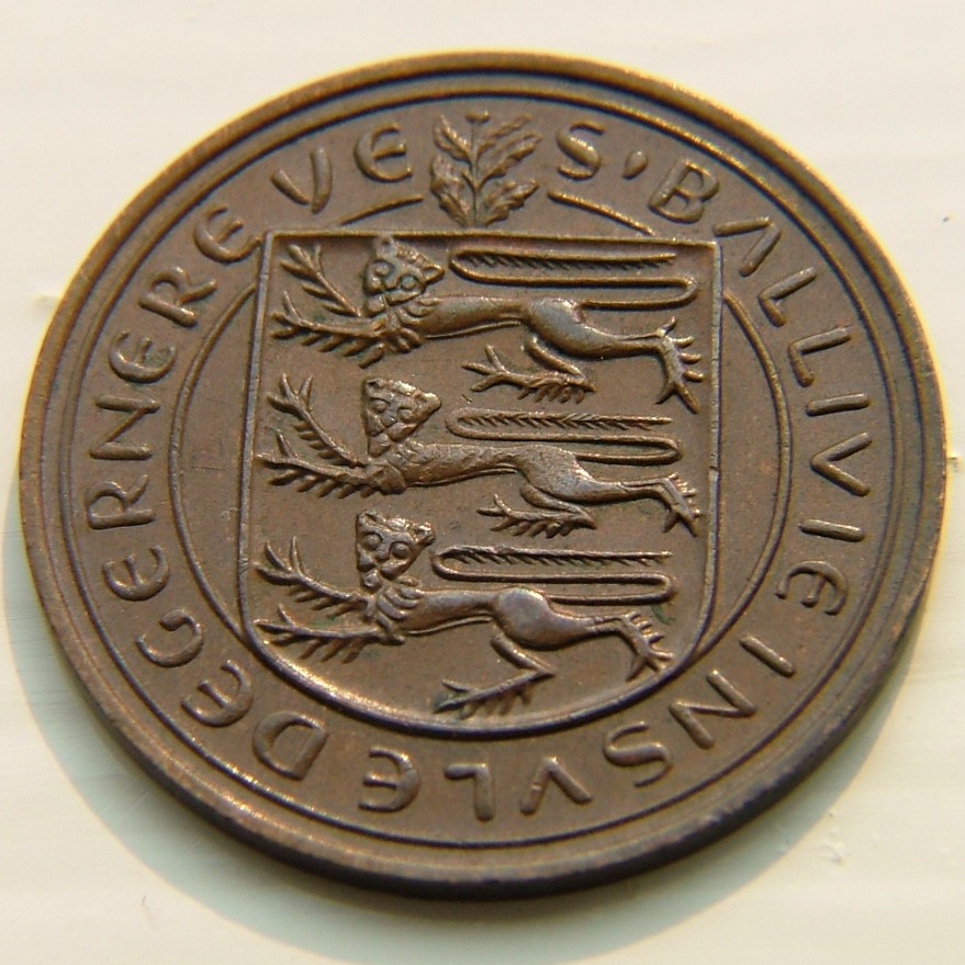 Additional view 1 of Guernsey 4 Dubles 1956 coin