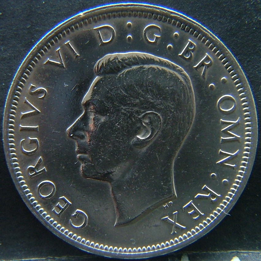 Front side of 🇬🇧 United Kingdom – Monarchs and Milestones Half Crown 1948 coin