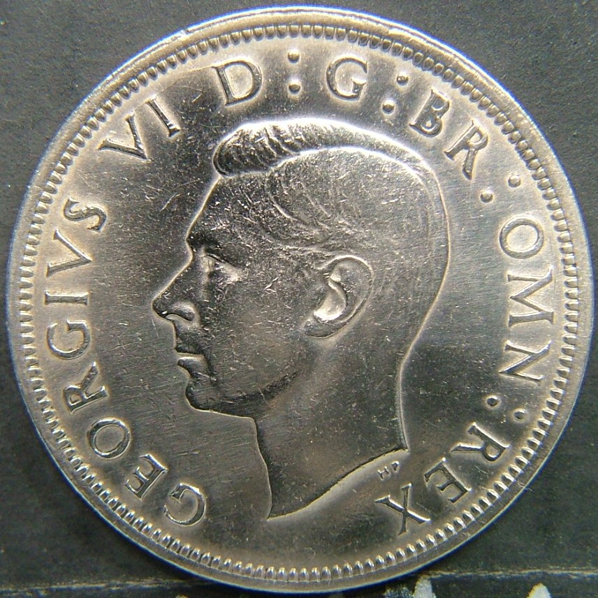 Back side of 🇬🇧 United Kingdom – Monarchs and Milestones Half Crown  1948 object
