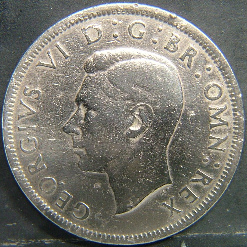 Back side of 🇬🇧 United Kingdom – Monarchs and Milestones Half Crown  1949 object