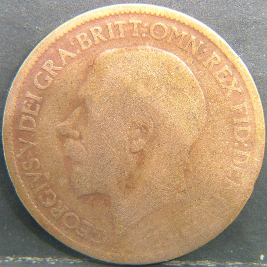 Back side of 🇬🇧 United Kingdom – Monarchs and Milestones Half Penny  1914 object