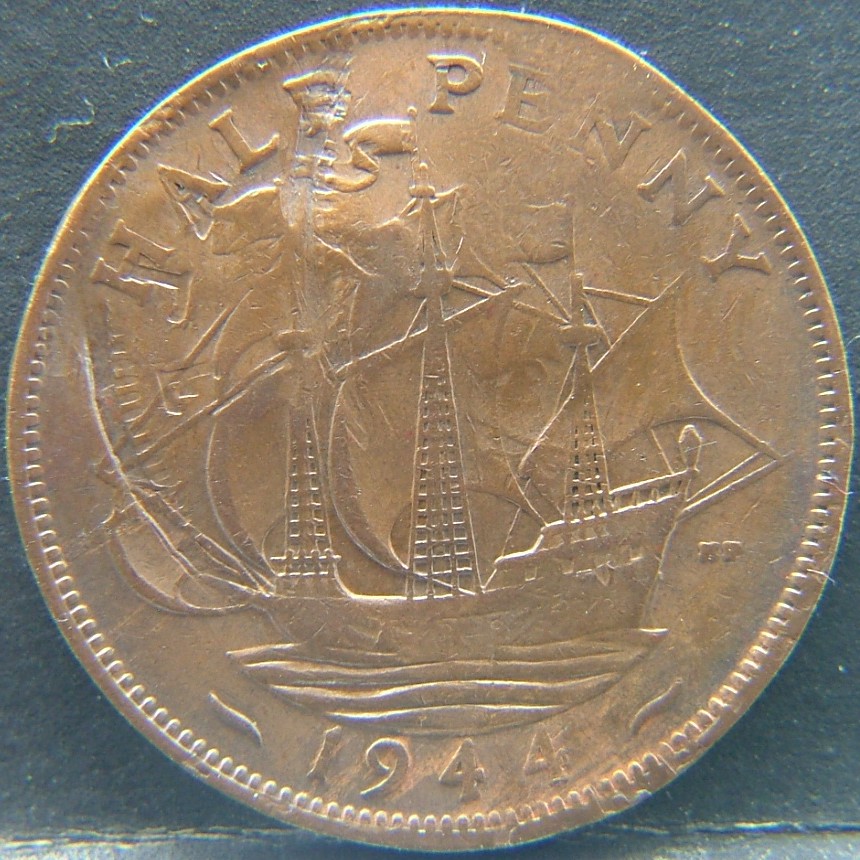 Additional view 1 of 🇬🇧 United Kingdom – Monarchs and Milestones Half Penny  1944 object