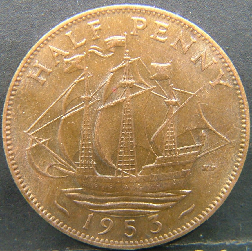 Additional view 2 of 🇬🇧 United Kingdom – Monarchs and Milestones Half Penny  1953 object