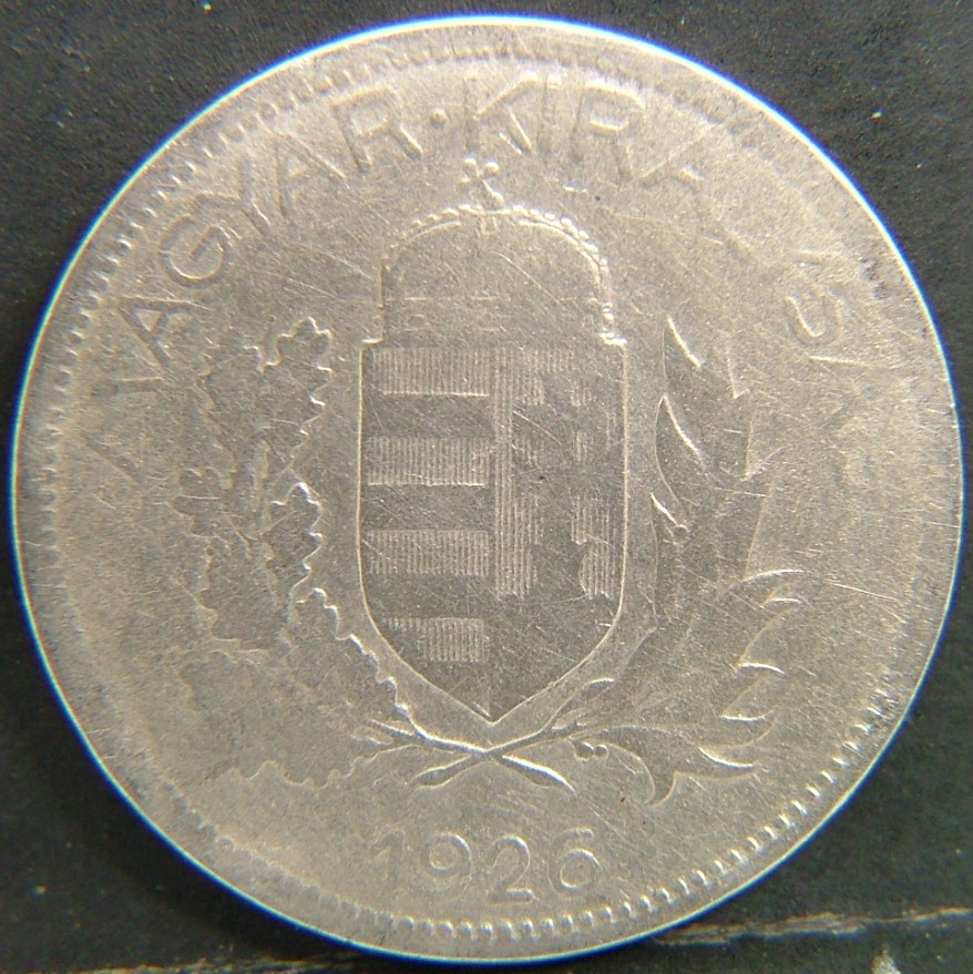 Back side of 🇭🇺 HUNGARY – Forint and Historical Heritage 1 Pengo  1926 object