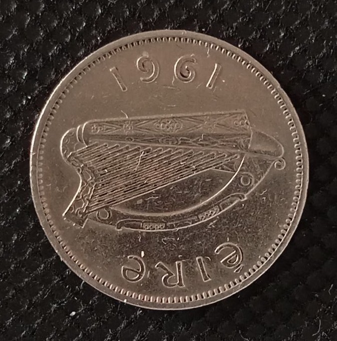 Front side of Ireland Republic 6 Pence 1961 coin