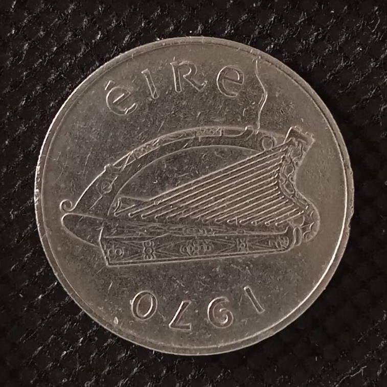 Front side of Ireland Republic 5 Pence 1970 coin