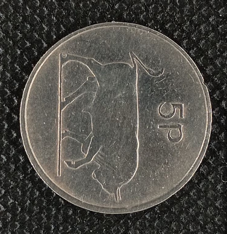 Additional view 1 of Ireland Republic 5 Pence 1970 coin