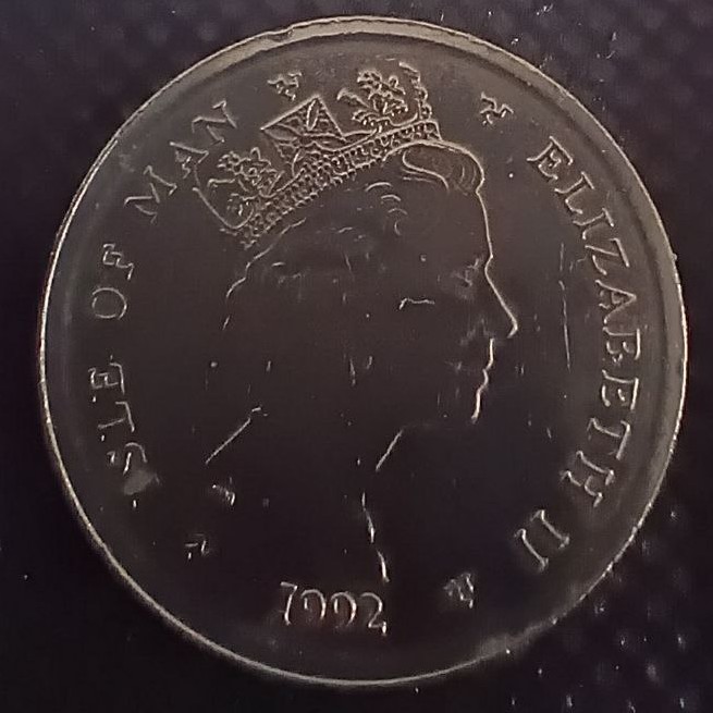 Front side of Isle of Man 10 Pence 1992 coin