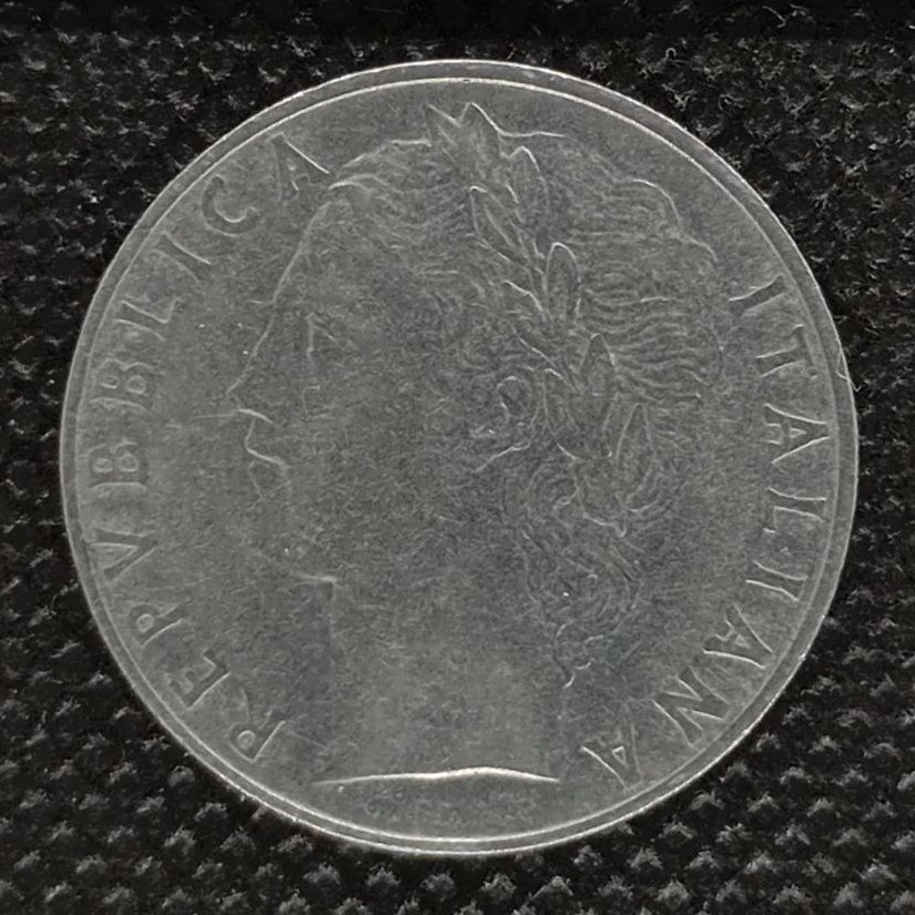 Back side of Italy 100 Lire 1959 coin