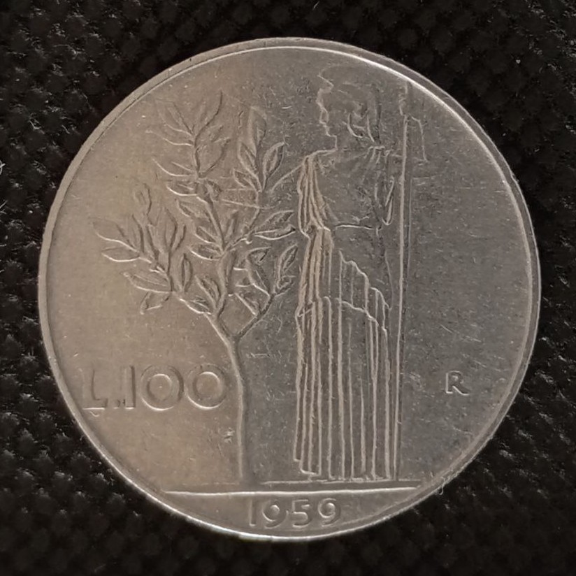 Additional view 1 of Italy 100 Lire 1959 coin