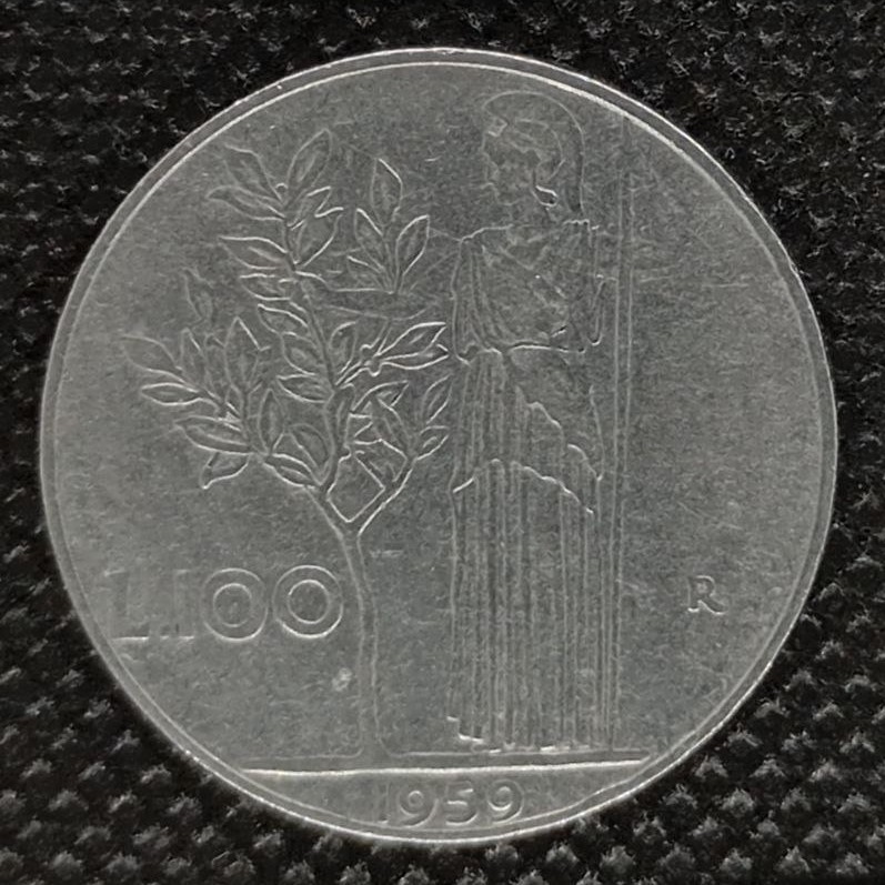 Additional view 2 of Italy 100 Lire 1959 coin