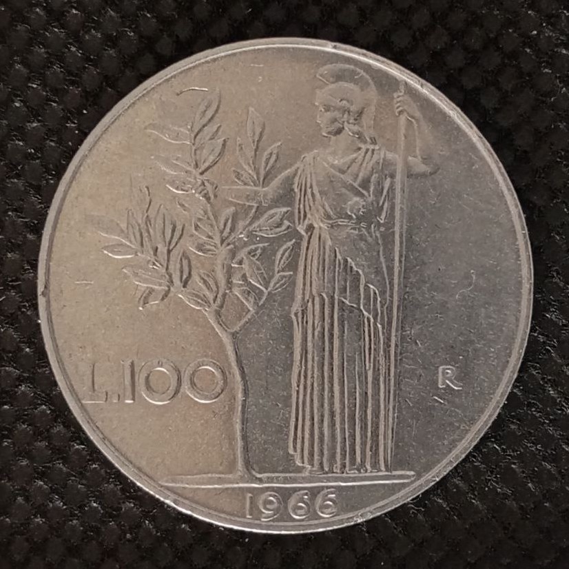 Additional view 1 of Italy 100 Lire 1966 coin