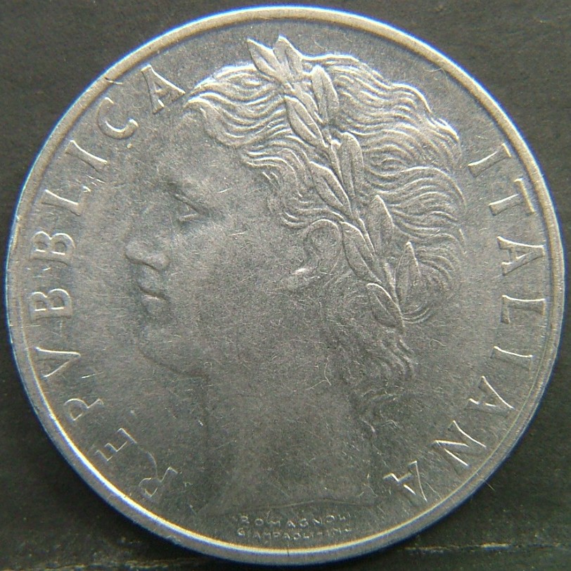 Back side of 🇮🇹 ITALY – Lira of Kings and Republic 100 Lire 1966 coin