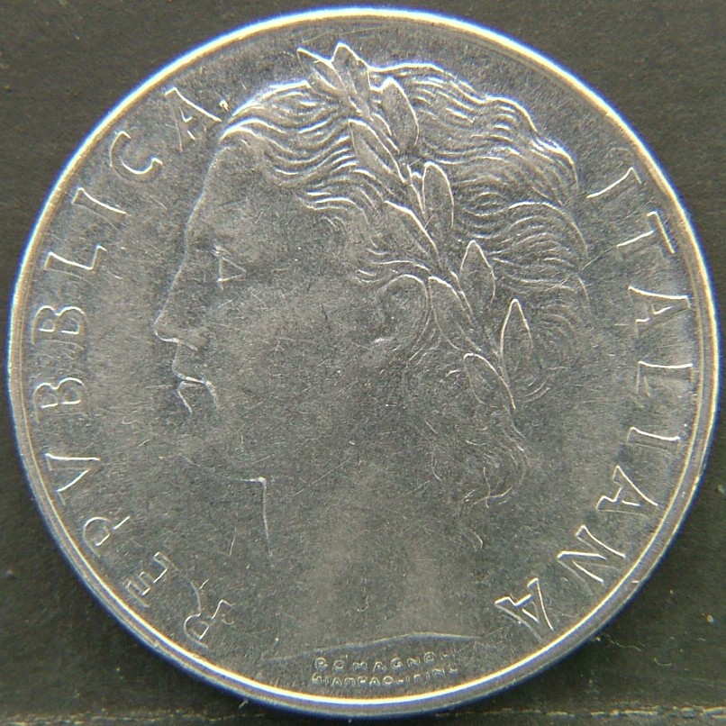 Back side of 🇮🇹 ITALY – Lira of Kings and Republic 100 Lire 1976 coin