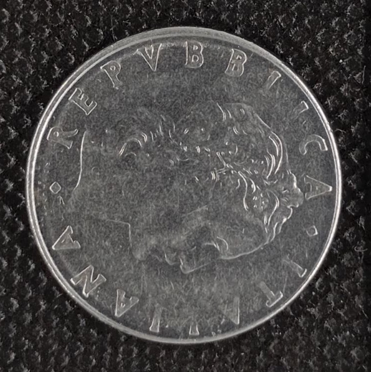 Back side of Italy 50 Lire 1979 coin