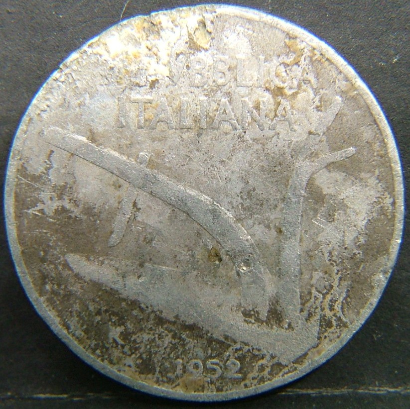 Back side of 🇮🇹 ITALY – Lira of Kings and Republic 10 Lire  1952 object