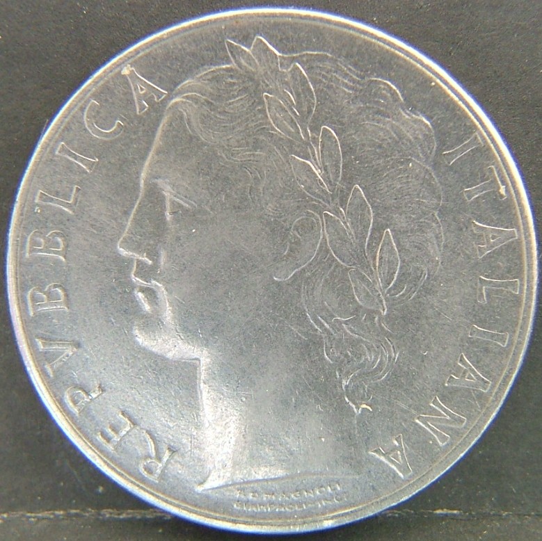 Back side of 🇮🇹 ITALY – Lira of Kings and Republic 100 Lire 1956 coin