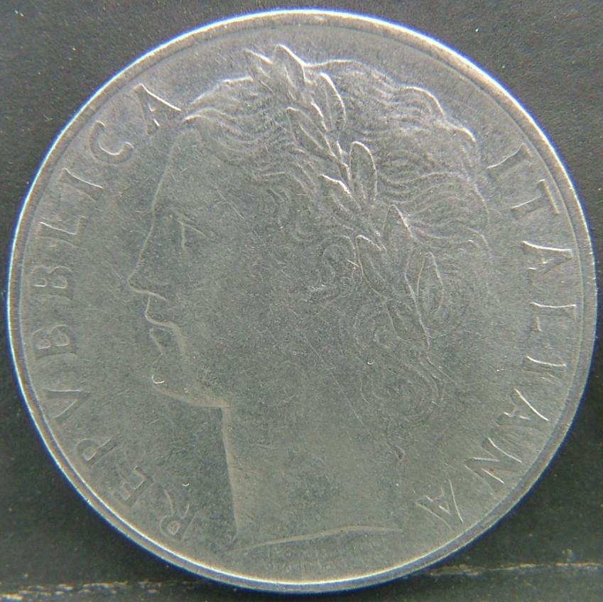 Back side of 🇮🇹 ITALY – Lira of Kings and Republic 100 Lire 1959 coin