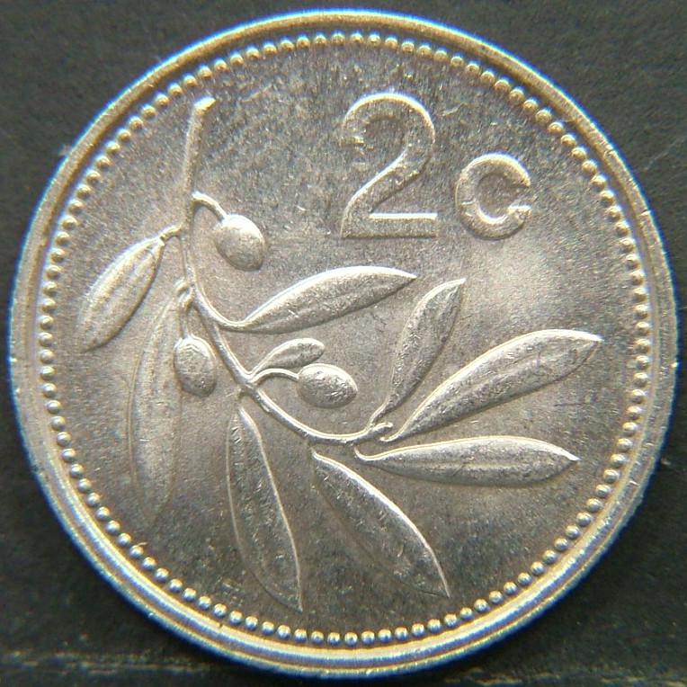 Additional view 2 of 🇲🇹 MALTA – Island Coins in the Mediterranean 2 Cents 1991 coin