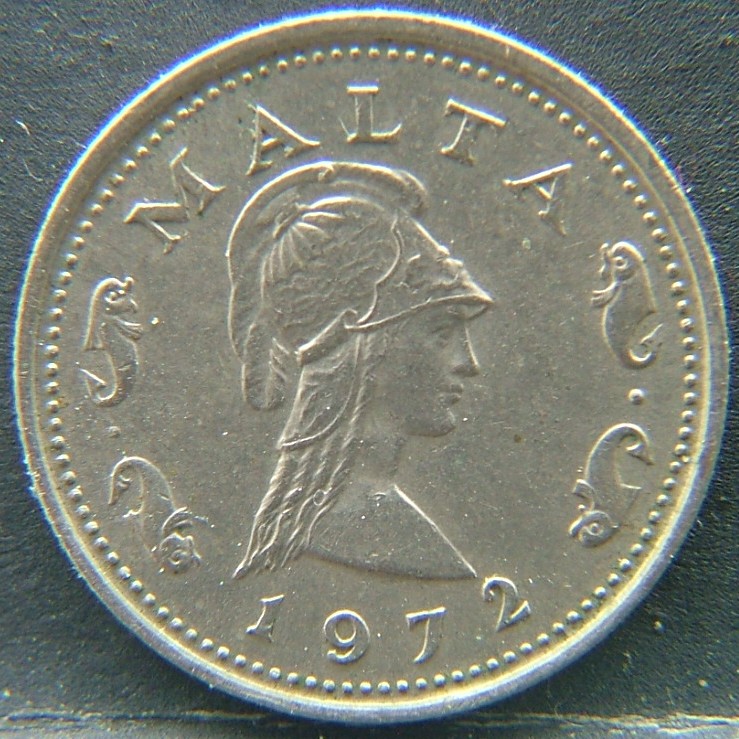 Front side of 🇲🇹 MALTA – Island Coins in the Mediterranean 2 Cents 1972 coin
