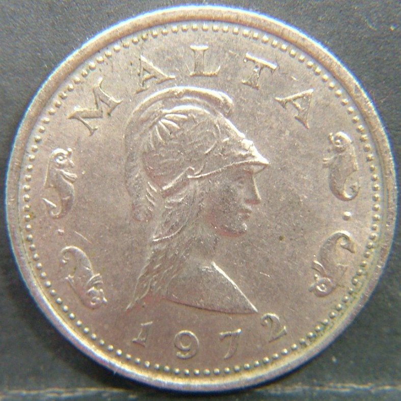 Back side of 🇲🇹 MALTA – Island Coins in the Mediterranean 2 Cents 1972 coin