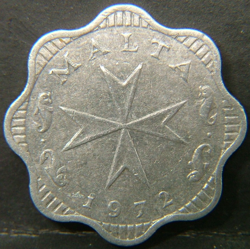 Back side of 🇲🇹 MALTA – Island Coins in the Mediterranean 2 Mils  1972 object