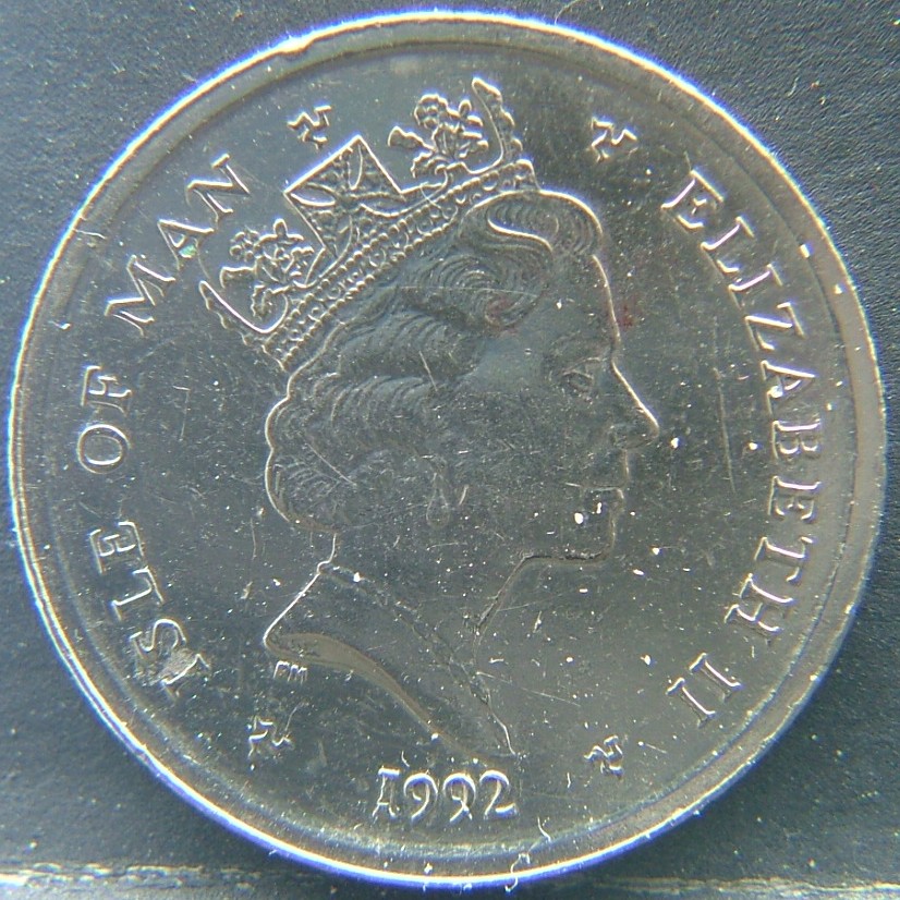 Front side of 🏴 ISLE OF MAN – Manx Coins and Folklore 10 Pence 1992 coin