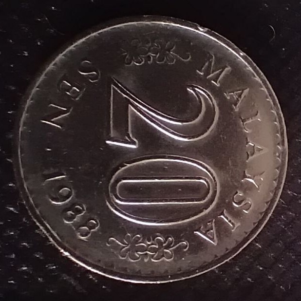 Additional view 2 of Malaysia 20 Sen 1988 coin