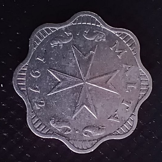 Back side of Malta 2 Mils 1972 coin