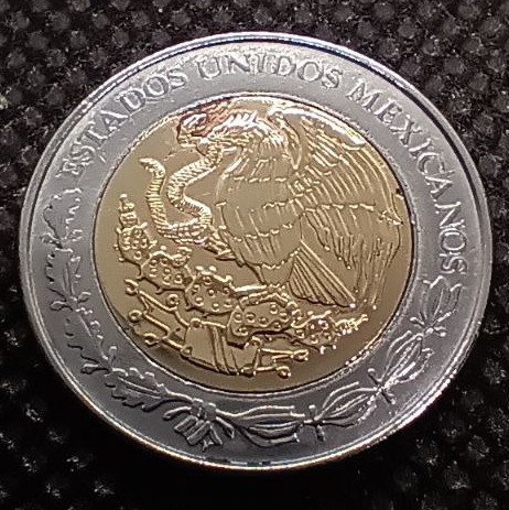 Front side of Mexico 1 Peso 2007 coin